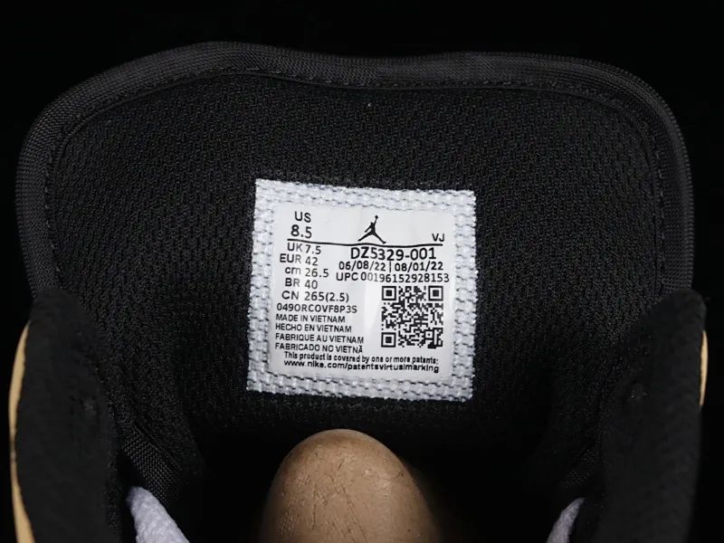 All categories Air Jordan Jordan series basketball shoes Air Jordan 1 Mid G version pure original Air Jordan 1 Mid "Tartan Swoosh" AJ1 Joe 1 plaid skirt black brown red Zhongbang basketball shoes DZ5329-001